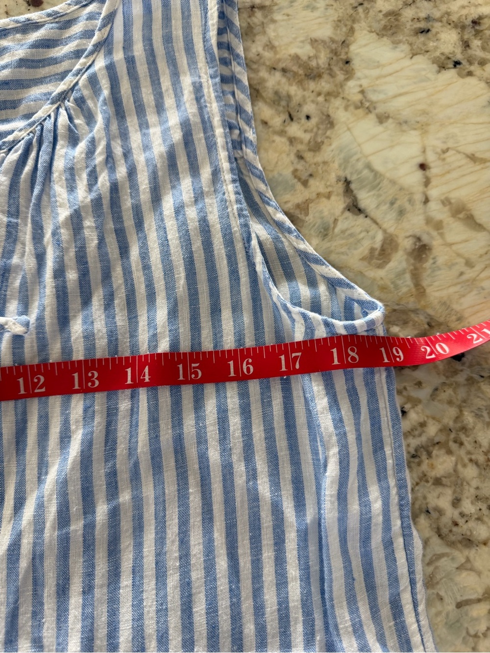 Talbots LINEN SWING DRESS - SURF STRIPE medium - Picture 5 of 8